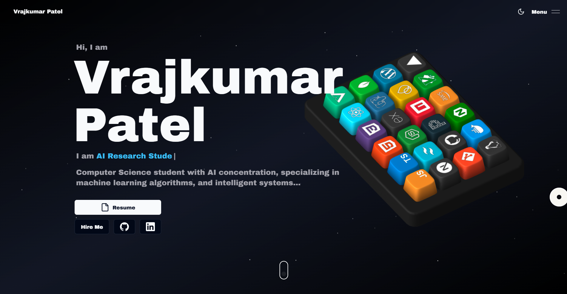 3D Interactive Portfolio